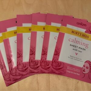 6* Burt's Bees Calming Sheet Mask with Rose